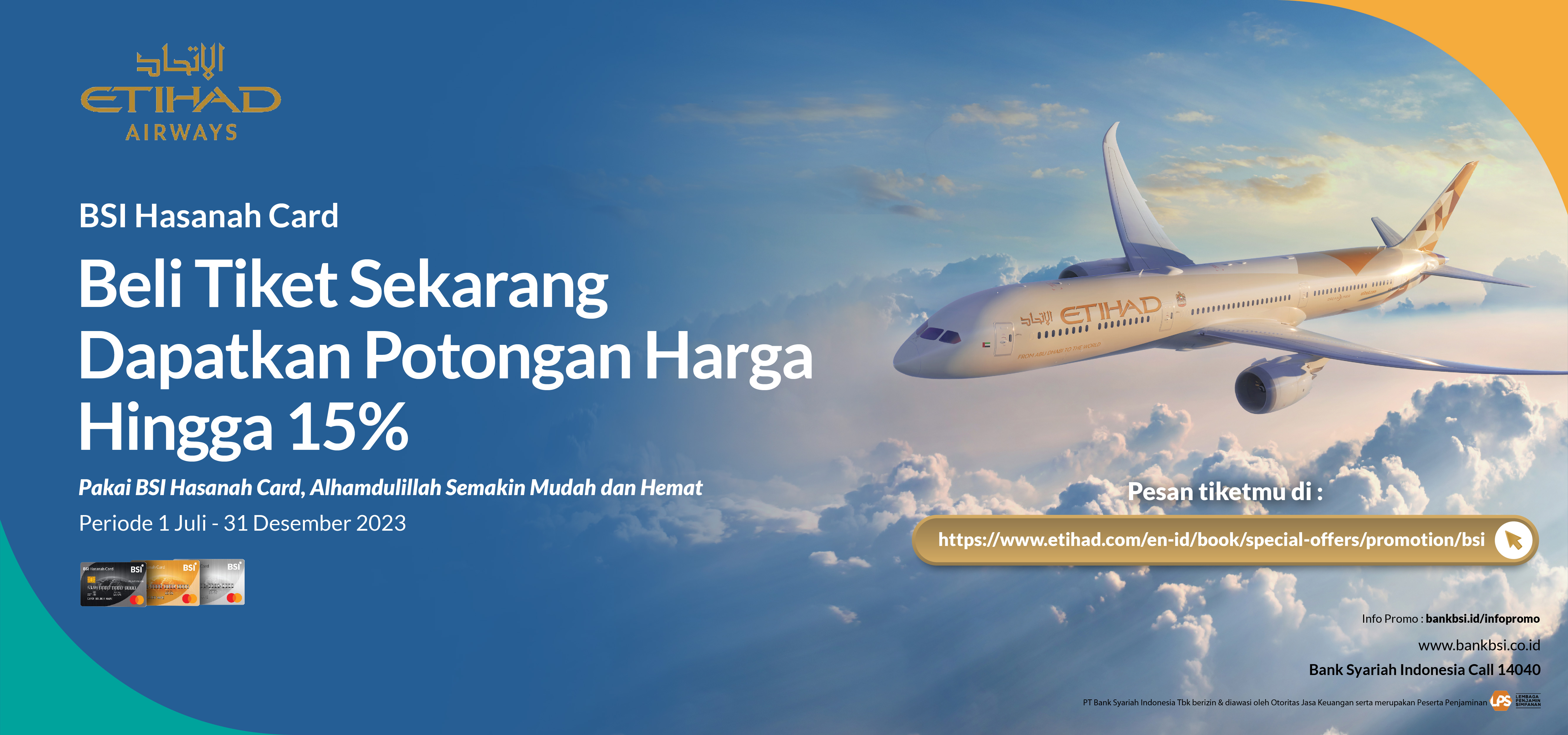 Promo Etihad Airways Promo Bank Syariah Indonesia